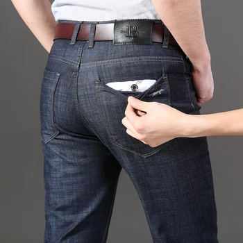 În 2020, Oameni De Afaceri Blugi Clasice De Primăvară, De Toamnă, De Sex Masculin Skinny Drept Stretch Brand Denim Pantaloni De Vara Salopete Pantaloni Slim Fit