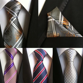 Cravate de mătase gravata 8 cm oameni legături designeri de moda 2016 cravata, batista seturi de cravată și batistă de buzunar set