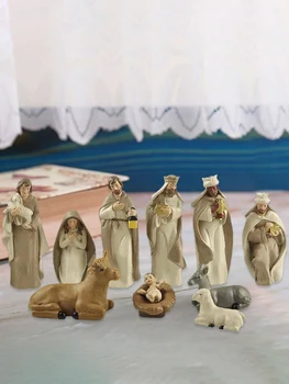 Hristos Nașterea Lui Isus Ornament Cadouri Scena Nașterii Rasina De Artizanat Crăciun Elemente D Nașterii Ornament Pentru Decorarea Acasă