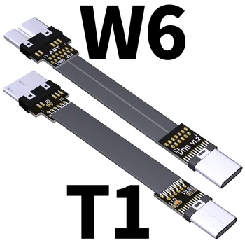 Scut FPV Micro-B USB 3.0 La USB 3.0 Type-C la 90 de grade Adaptor 5cm-100cm FPC Panglică tv cu USB de Tip C Micro-B Cablu de ecranare EMI