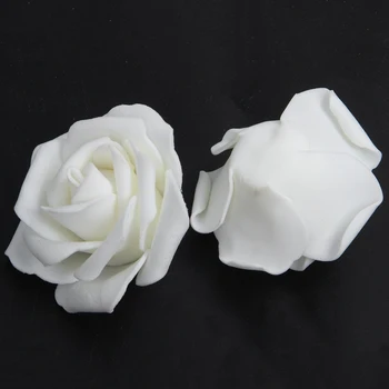 De înaltă Calitate, 100buc / sac 6cm Spuma Crescut Capete de Flori Artificiale Capete de Nunta de Decorare(lapte alb)