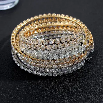 Modă Nouă Mare Cerc Mic de Cristal Hoop Cercei pentru Femei de Aur de Argint de Culoare Geometrice Rotunde Cercei Bijuterii de Lux Cadou pentru Petrecere