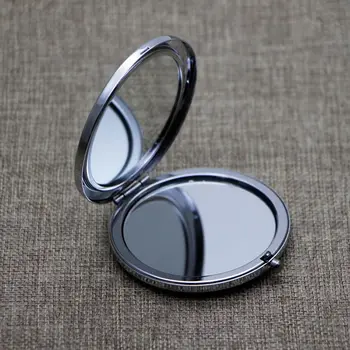 Oglindă de buzunar Gol Oglindă de Machiaj Diam 58mm Oglindă cu Lupă cu Rășină Epoxidică Autocolant Argintiu Oglinda 5pcs/lot