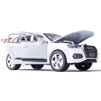 1:24 de Simulare Mare de Aliaj Model Auto pentru Audi Q7 Off-road Model cu Sunet și Lumină Trage Înapoi Jucarii pentru Copii Masina de Colectie