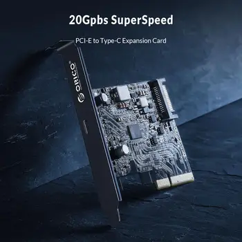 ORICO USB de Tip C PCI-Express la USB 3.2 20Gbps PCI-E Express Card de Expansiune Adaptor cu ASM3242 Chipset-ul pentru Windows 8/10/Linux