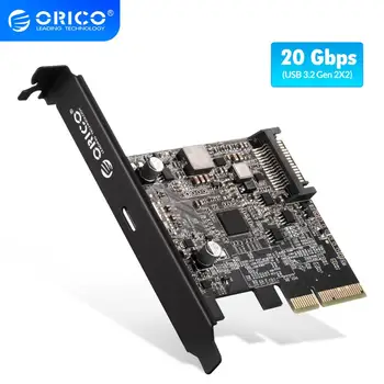 ORICO USB de Tip C PCI-Express la USB 3.2 20Gbps PCI-E Express Card de Expansiune Adaptor cu ASM3242 Chipset-ul pentru Windows 8/10/Linux