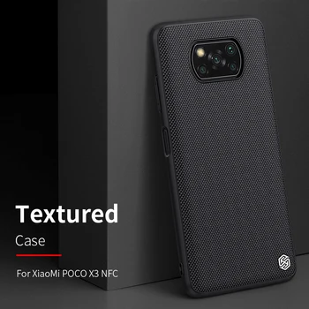 Caz pentru Xiaomi Pocophone M3 X3 NFC Carcasa Nillkin Texturate din Nailon Fibre Acoperi POCO X3 Caz
