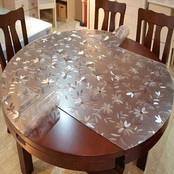 Oval Transparent de Masa Huse pentru luat masa Decor de Masă din Plastic Pvc fata de Masa Textile Acasă Cristal Placemats Pad Fețe de masă