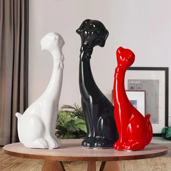 Living Modern Decoratiuni Câinele Familiei Set de Pene de Lebădă Cadou pentru Nunta Figurina Ceramica Artizanat Dormitor Decor din Ceramică