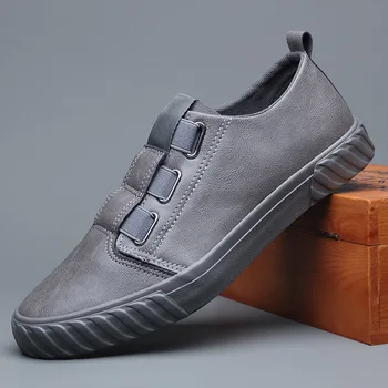 2021 Brand Nou de Piele Barbati Adidasi Casual coreean PU Negru din Piele Pantofi pentru Bărbați de Conducere Pantofi la Modă de Designer Haimana Pantofi de sex Masculin