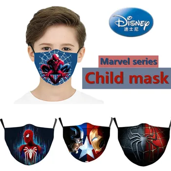 3 piese din seria Marvel super-erou Superman, Spiderman, Captain America masca adult tipar digital lavabil băiat mască de praf