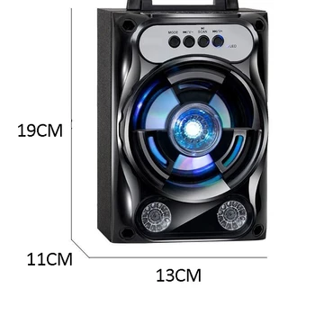 Portabil Karaoke Boxe Wireless Bluetooth Sistem de Boxe Bass Subwoofer Suport Microfon Hands-Free/USB/TF Card/AUX/FM