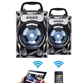Portabil Karaoke Boxe Wireless Bluetooth Sistem de Boxe Bass Subwoofer Suport Microfon Hands-Free/USB/TF Card/AUX/FM