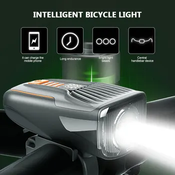 Rezistent la apa Smart Touch Fața Biciclete Lumina de Tip USB-c de Încărcare Senzor de Biciclete Lumina De 400 Lumeni MTB Noapte de Siguranță Lampa de Ciclism