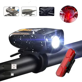 Rezistent la apa Smart Touch Fața Biciclete Lumina de Tip USB-c de Încărcare Senzor de Biciclete Lumina De 400 Lumeni MTB Noapte de Siguranță Lampa de Ciclism