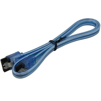 Sas Sata 2 buc Cablu SATA III 3.0 6Gb/s HDD 7pin tv cu Cablu de Date Direct de 180 de Grade de Metal Albastru Conector de Blocare 50CM
