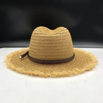 2019 Nouă Pălărie Panama fete Rafie, Paie Pălărie de sex Masculin palarie de soare pentru Femei de Vară pe Plajă Parasolar Capac Chapeau Cool Jazz Trilby Capac Sombrero