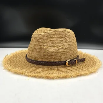 2019 Nouă Pălărie Panama fete Rafie, Paie Pălărie de sex Masculin palarie de soare pentru Femei de Vară pe Plajă Parasolar Capac Chapeau Cool Jazz Trilby Capac Sombrero