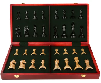 Colectie de Șah Pliere Bord Scump Adult Ajedrez Profesional de Metal Și Lemn Set de Șah Mare Handmade Set de Șah BG50CS