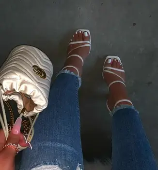 Femei Vara Sandale 2020 Toc Înalt Sandale Papuci De Alunecare Pe Pantofi Sandale Casual, Sandale În Aer Liber Bandă Îngustă Sandale