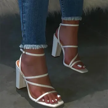 Femei Vara Sandale 2020 Toc Înalt Sandale Papuci De Alunecare Pe Pantofi Sandale Casual, Sandale În Aer Liber Bandă Îngustă Sandale