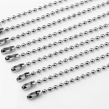 1000 de Bucăți de 10 cm Argintiu Incuietoare Mingea Lanțuri Metalice Lanțuri de Șirag de mărgele Colier Preț pe Etichetă Etichetă 2.3 mm Diametru Fier Lanțuri de Șirag de mărgele