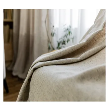 Lenjerie de pat semi shad cortina de pânză ramie cortina Japonez stil Nordic din bumbac lenjerie de perdea modernă Chineză simplă perdea personalizat