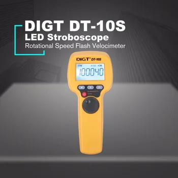 DIGT DT-10S 7.4 V 2200mAh 60-49999 Stroboscoape/min 1500LUX Mâner LED-uri Stroboscop Viteza de Rotație Măsurare Flash Velocimetru