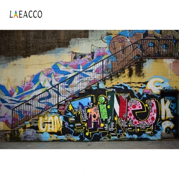 Laeacco Fotografie Medii Graffiti, Grunge Scări Fabrica De Fundal Personalizate Fotografice Fundal Pentru Studio Foto
