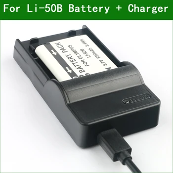 LANFULANG LI-50B LI50B Baterie (1 Pachet) și Micro USB Incarcator pentru Olympus Stylus 1010 1020 1030 9000 9010 SP-720UZ iHS XZ-10