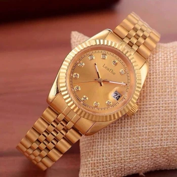 Noi doamnelor ceas din oțel inoxidabil cu diamante pentru femei ceasuri de aur de argint de moda ceas de data funcția fata alegere
