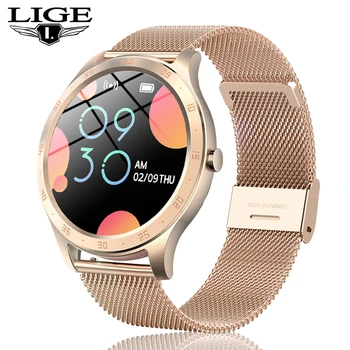 LIGE 2020 Nou cerc Complet touch screen Femei Ceas Inteligent Bărbați Impermeabil sporturi ceas Fitness monitor de ritm Cardiac Pentru Android IOS
