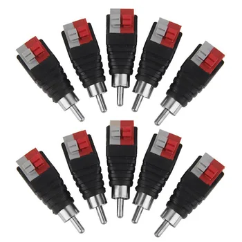 10 buc Difuzor Cablu Audio de sex Masculin Conector RCA Adaptor Jack Plug Pentru Multimedia