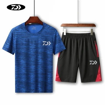 2020 Daiwa Vară de Pescuit Jersey cu mânecă Scurtă Rapid-uscat Alpin Jersey T-shirt, pantaloni Scurți Casual Costum Pescuit Pescuit Tricou