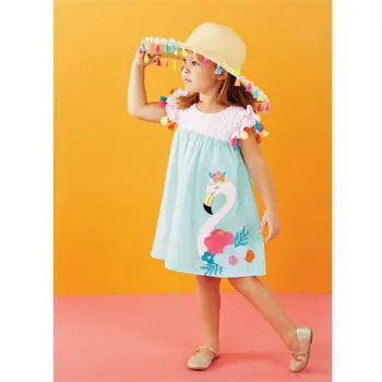 Moda Copii Pentru Copii Copilul Fete Flamingo Vara Rochie Casual Sundres Haine Haine Haine De Moda Pentru Copii
