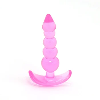 TPE Anal Cu Margele de Silicon Vibrator Jelly Butt Plug Prostata Masaj Sex Machine G-spot Adult Jucarii Sexuale Pentru Femei Barbati Gay
