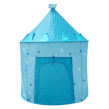 Roz/Albastru Portabil Pliant Copii Princess Cort de Joaca Castel pentru Uz Interior/Exterior