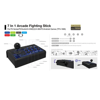 7 ÎN 1 USB Cablu de Lupta Arcade Stick-Joystick-ul Cu Baza de Metal Pentru PS4/ SWITCH/P3/PC/Android Serie / XBoxOne(S)/360 Controller