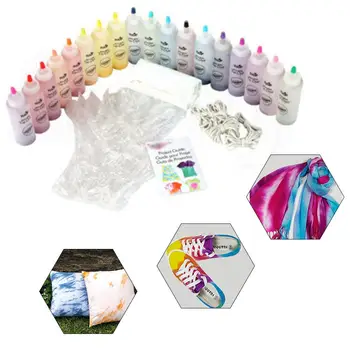 18 Culori/set-pas Tie Dye Kit DIY Kituri Pentru Țesături Textile Artizanat Arte Haine Pentru Proiecte Solo Coloranti Vopsea Și Distracție în Familie
