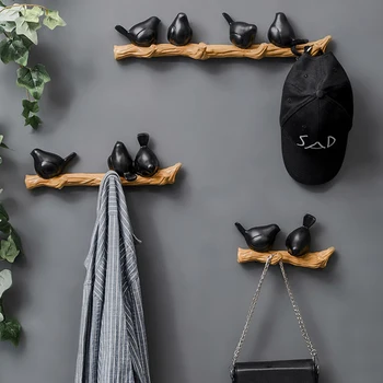Rășină Birdie Nordic cuier cheie suport de perete cuier umerase haine umerase cuier pentru chei Cârlige decorative Cuier de haine