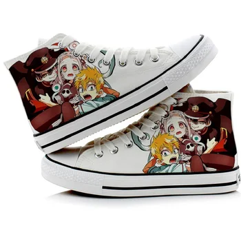 Unisex Anime Toaletă Legat Hanako-kun bascheti panza pantofi Yugi Amane Nene Yashiro coarda pantofi cu talpi de mână-pictat rață Pantofi