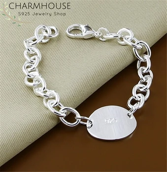 CharmHouse 925 Bratari de Argint pentru Femei Etichetă de Inima Farmecul Brățară & Bratari Bratara Pulseira Femme Brand de Bijuterii en-Gros