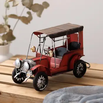 Country American retro tablă cositorită masina clasica model de simulare creative elemente de recuzită model de masina fier lucrate manual ornamente mașină de jucărie