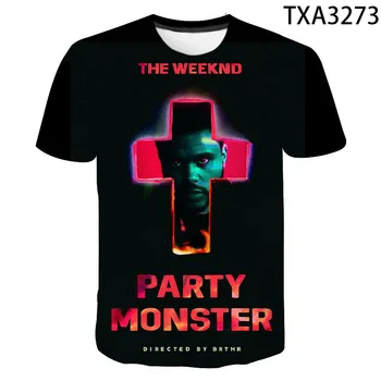 Weeknd tricou Barbati Femei Copii Vara Scurte Slevee 3D de Imprimare Tricou Hip Hop Streetwear Topuri Tricou Baiat Fata de Copii Haine Cool