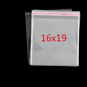 16x19cm dimensiune Clar Resigilabil Celofan/BOPP/Poli Pungi Transparente Opp pentru depozitare din plastic sac de Etanșare Auto-Adezivă