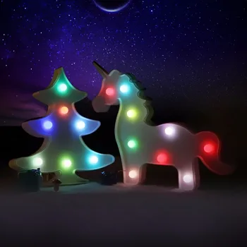 Unicornio Led Lumini de Noapte Unicorn Partid 3D LED Masă Lampă Noutate Animal Marquee Semneze Scrisoarea Lampa Luminaria Copii Jucarii Cadou