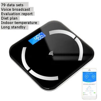 Bluetooth Scale Podea Greutate Corporală Scară de Baie Inteligent Backlit Scară Electronic Body Fat Scale de Apă Masei Musculare IMC