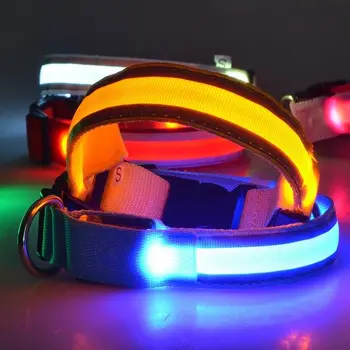LED-uri de animale de Companie Câine Guler de Încărcare USB Câine de Siguranță Lumina de Noapte Anti-Pierdut/ Accident de Mașină Evita Luminos Guler pentru animale de Companie Accesorii Noi