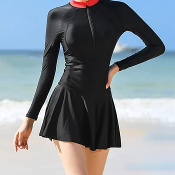 Anti-mersul pe jos Respirabil Femei Costume de baie de Vară pe Plajă Conservator Înot costume de Baie Fuste Jos de Talie Mare Atletic Bikini