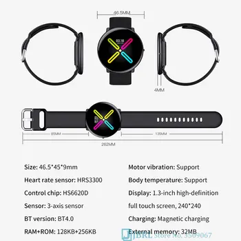 Rotund Ceas Inteligent Bărbați Femei Smartwatch Temperatura IP67 rezistent la apa Electronice Inteligente Ceas Pentru Android IOS Fitness Tracker Ceas